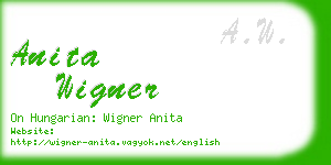 anita wigner business card